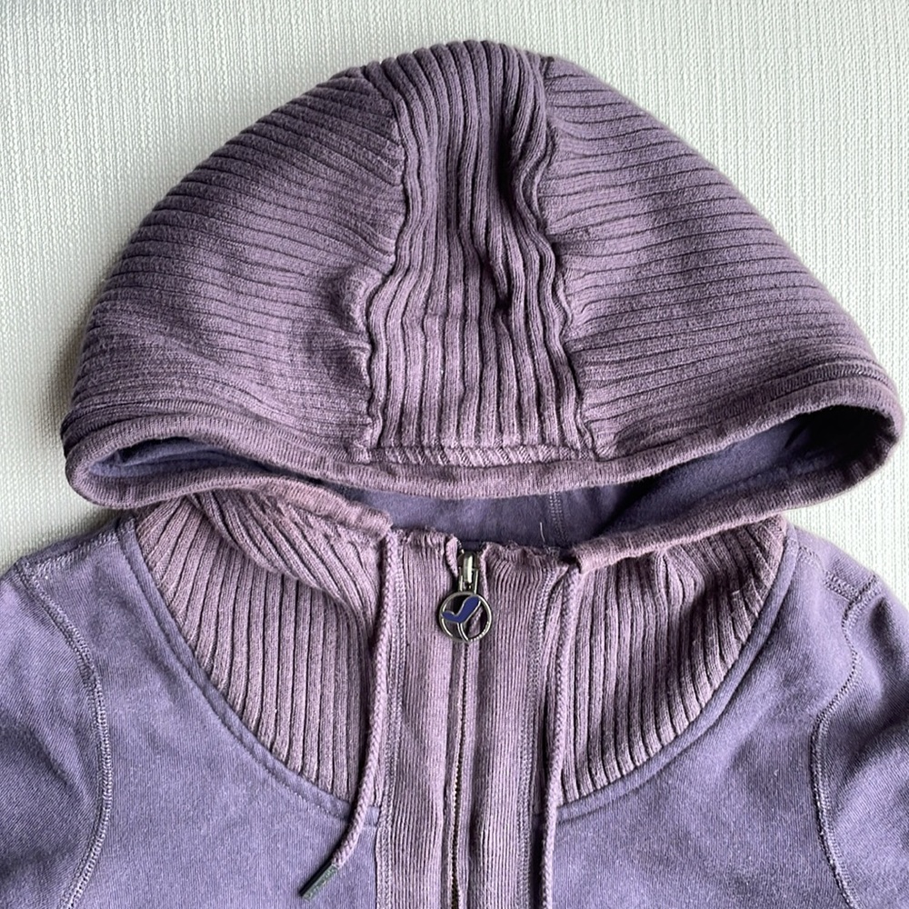 Aritzia community organic cotton fleece long sleeve sweater with hood - XXS